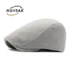Gorra Plana Retro Clásica para Hombre de Otoño e Invierno Boina de Tweed Espiga Boina de Pico Estilo Británico para Mujer Tendencia