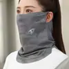 Máscara de Proteção Solar Facial Completa para Mulheres, Máscara Esportiva de Verão para Corrida, Máscara Facial Fina Respirável Anti-UV de Seda Gelada