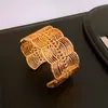 Pulsera ancha vintage con diseño de rama abierta y diseño simple, Joyería retro versátil para mujer