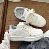 Zapatillas blancas de mujer para aumentar la altura, estilo coreano, mocasines versátiles de suela gruesa, nueva colección otoño 2026, zapatos casual increíblemente elegantes