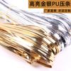 Cocar punk Harajuku de couro macio dourado faça você mesmo, este material de tira de couro matador não muito frio
