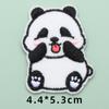 Pegatinas de tela bordadas de panda lindo toalla bordada autoadhesivas tela chaqueta de plumas chaqueta accesorios de ropa parches pegatinas