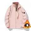 Fleece Polar 2025 Jaqueta de Fleece Popular para Transmissão Ao Vivo para Homens e Mulheres, Gola Alta com Forro de Fleece e Revestimento Polar Espessado para o Outono
