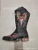 AliExpress Comercio Exterior 2022 Otoño e Invierno Tacón Medio 34-43 Talla Grande Bordado Étnico Botas de Caballero Botas de Tacón Medio para Mujer X214