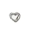 Jiaren personalidad DIY cuentas con agujero grande en forma de corazón corazón de diamante hueco cuentas sueltas pluma amor pulsera de cuentas accesorios
