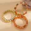Pulseira Europeia e Americana Transfronteiriça de Pérolas com Contas Acrílicas, Pulseira de Estilo Étnico Retrô, Luxo Leve, Fashion, Joia de Mão Simples e Versátil