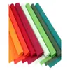 Papel de regalo para flores frescas de 48 colores, ramo de dibujos animados, materiales para arte floral DIY hechos a mano, papel crepé, papel con borde enrollado, papel crepé de color liso enrollado