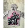 Moletom de Manga Longa com Zíper Estampado y2k Solto Jaqueta com Capuz Tendência Streetwear High Street
