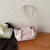 2026 Nova Moda Estilo Coreano Bolsa de Ombro Único Personalidade Feminina Primavera Deslocamento Elegante Bolsa Transversal Bolsa de Mão Simples de Nicho
