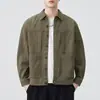 Roupas Masculinas Fengshe / Nova Jaqueta Masculina Retrô Japonesa de Trabalho com Retalhos Solta Casual Estilo Americano para Primavera e Outono