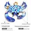 Yuhui Accesorios para Joyería DIY de Acero Inoxidable Transfronterizos Estilo Marino Esmalte Incrustado Pedrería Concha de Mar Pez Colgante Estilo Fresco Festivo