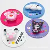 Juguete de Molinillo de Viento Giratorio Kuromi Lindo de Color Caramelo para Niños, Señal Redonda de Plástico, Sello de Goma Suave de PVC
