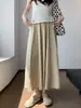 Falda Yamamoto de Seda de Hielo para Mujer, Nueva Primavera/Verano 26, Falda Midi Casual de Corte A, Suelta, Cintura Alta, con Caída