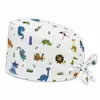 Gorros Quirúrgicos de Trabajo Transfronterizos para Hombres y Mujeres, Algodón Estampado Color Sólido Ajustables, Gorros de Cocina para Enfermeras, Salón de Belleza Dental