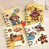 Cuaderno de espiral de perro Dachshund lindo A7 Portátil Cuaderno en blanco para vocabulario Dibujo Animado Papelería para Estudiantes Pequeño Regalo Bloc de Notas
