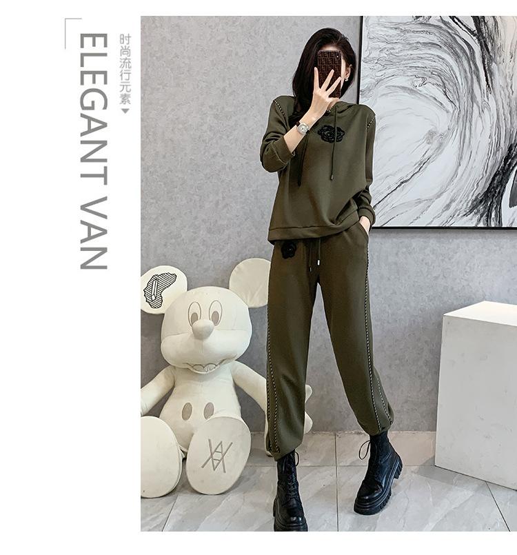 跨境淘货源2023秋季新款街头潮流减龄小个子爆款欧货网红款运动套装休闲运动气质休闲时尚流行新款秋装秋装女装时尚套装套装女装秋季套装女套装女女士运动服女装两件套套装卫衣套装休闲套装秋季套装女装时尚套装盐系休闲套装女装2023