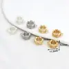 Contas Cilíndricas de Zircônia Banhadas a Ouro 14K que Preservam a Cor, Contas Roda, Contas Espaçadoras com Argolas para Pendurar, Fechos de Pingente de Três Vias, Acessórios para Joias DIY C44
