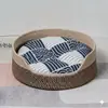 Cama de gato de corda de algodão trançada cama de cachorro cama de dormir para animais de estimação redonda quente para todas as estações resistente ao desgaste resistente a arranhões tapete de dormir atacado de fábrica