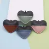 Llavero de Bolso para Coche con Forma de Corazón Bicolor de Cuero PU para el Día de San Valentín, Colgante DIY para Bolsos y Ropa
