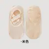 Calcetines de Yoga Profesionales para Mujer, Antideslizantes, sin Talón, de Caña Corta, sin Costuras, Calcetines Invisibles Tipo Mocasín con Correas Cruzadas para Danza y Pilates