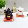 2018 Gato da Sorte Solar Boneca Enfeites de Carro Desenho Animado Acenando Gato de Bênção Decoração de Carro Primeira Geração de Cabelo