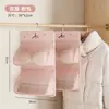 Bolsa de armazenamento para roupas íntimas para guarda-roupa doméstico, bolsa suspensa de armazenamento em camadas três em um para roupas íntimas e meias, adequada para uso doméstico e em dormitórios