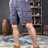 Moda de Verão Masculina Esportes ao Ar Livre Shorts Cargo Multi-Bolsos Masculino Esportivo Casual Retro Calças de Cinco Pontos Soltas