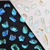 Grande Promoção Processamento Manicure Planas Fundo Forma Especial Diamante Aurora Sinfonia Transparente Forma Especial Diamante Super Brilho Cristal Vidro Acessórios para Unhas