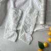 Calcetines de Algodón para Mujer, Borde Fruncido Estilo Japonés, Algodón de Xinjiang, Calcetines Finos de Algodón Puro para Mujer Primavera/Verano, Venta al por Mayor