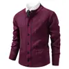 Otoño Invierno Nuevo Suéter de Punto Grueso con Cuello Alto para Hombre, Talla Grande, Chaqueta Cardigan Casual de Moda
