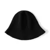 Chapéu de tricô de cashmere estilo coreano chapéu de pescador versátil para mulheres faz o rosto parecer menor chapéu balde outono e inverno chapéu balde quente da moda