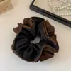 Elástico de Cabelo Retro Color-Blocking Estilo Coreano Elástico Grande de Cabelo com Babados de Quatro Camadas para Coque