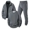 Conjunto de Algodão Puro de Tamanho Grande 2026, Conjunto Cardigan para Esportes ao Ar Livre e Lazer de Primavera e Outono, Conjunto de Três Peças de Moletom Confortável e Respirável