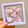 Conjunto de Pulseiras Kuromi Infantil Brincos de Desenho Animado Clipe de Orelha Adesivos Ornamentos de Princesa para Meninas Joias Exquisitas Presentes