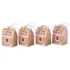 Casa de Pan de Jengibre Navideña para Fiesta Transfronteriza Caja Pequeña de Galletas Caja de Cartón Kraft Caja de Cartón para Dulces de Regalo