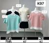 Top de Manga Corta con Parches de Encaje para Mujer, Estilo Ballet de Principios de Primavera, Puro y Artístico, Camiseta de Hombro Normal, Camiseta Básica Adelgazante