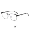 Novos Óculos Masculinos Estilosos para Negócios com Anti-Luz Azul Sem Grau, Adequados para Lentes de Grau, Armação com Ponte em Três Pontos
