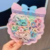 100 elásticos de cabelo de margarida pequena corda de cabelo simples bolsa cor nylon faixa de couro anel de toalha acessórios de cabelo da moda corda de cabelo atacado