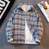 Jaqueta de Lapela Estilo Chanel 2026 para Homens, Casual Solta Versátil Primavera e Outono Marca Tendência Jaqueta Camisa Xadrez de Alta Qualidade