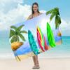 Toalla de Playa de Microfibra Transfronteriza para Adulto Estampada para la Playa Chal Protector Solar Absorbente Toalla para Nadar de Secado Rápido Toalla de Baño