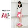 Calcetines para niños de malla fina transpirable de primavera y verano, calcetines para niñas de color caramelo de dibujos animados, calcetines para bebé