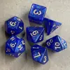 Set de 7 Piezas Dados Bicolor Poliédricos Juego de Mesa Set Cielo Estrellado Brillante Juego de Mesa Juego de Cartas Combinación Transfronteriza de Dados