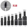 Frasco de óleo essencial preto brilhante de alta qualidade 10ml 5ml frasco de óleo essencial de vidro preto à prova de luz frasco spray de óleo essencial frasco vazio alta qualidade