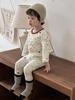 Ropa Infantil Estilo Coreano Otoño 2025 Ropa de Otoño e Invierno para Bebés Conjunto de Pijama de Dibujos Animados para Niños