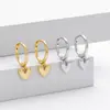 Comercio exterior transfronterizo al por mayor plata de ley s925 moda moda viento cool rostro brillante amor aretes temperamento personalidad aretes