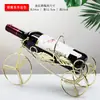 Adorno de Rejilla para Vino de Hierro Forjado Bicicleta Triciclo Rejilla para Vino Estilo Europeo Hogar Sala de Estar Sala de Modelos Estante de Exhibición Estante para Botellas de Vino Bronce Antiguo