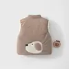 Chaleco para Bebé 120g Chaleco Acolchado de Algodón Protector de Vientre para Otoño e Invierno, Top Cálido de Forro Polar para Bebés y Niños