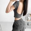 Camiseta de manga corta ajustada con espalda descubierta y hombros descubiertos, estilo americano, novedad de verano 2025, de las Spice Girls.
