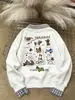 Sudadera con Estampado Creativo de Cachorro Graffiti, Falsa de Dos Piezas Cosida, Cuello Polo para Mujer, Otoño e Invierno 2025, Top Casual Ajustado