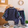 Jaqueta Cardigan com Zíper Estampa Completa Nova para Crianças Primavera e Outono 1-4 Anos Meninos e Meninas Roupa Esportiva Casual Roupa Infantil Tendência